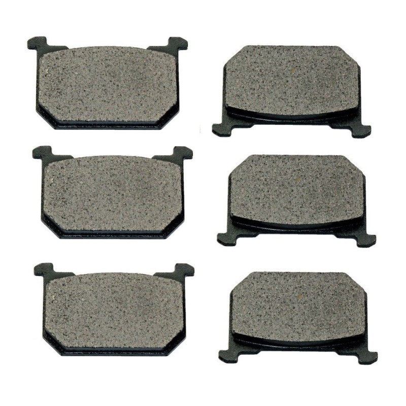 3 Kit plaquettes frein Kawasaki GPZ 1100  Av G, Av D et Ar 43082-1007 - EBC FA66 - Raven 102-127