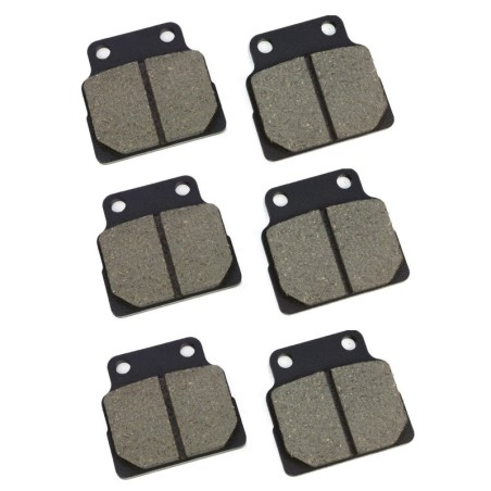 3 Kit plaquettes frein Honda CB 450 S  Av G, Av D et Ar Nc - EBC FA122 - Raven 102-149