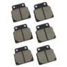 3 Kit plaquettes frein Honda CB 450 S  Av G, Av D et Ar Nc - EBC FA122 - Raven 102-149