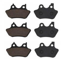3 Kit plaquettes frein Harley-davidson Electra Glide 1450  Av G, Av D et Ar Nc - EBC FA400 - Raven 102-181