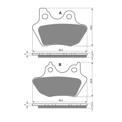 3 Kit plaquettes frein Harley-davidson Police Dyna Defender FXDP Ar, Av Ga et Av Dr 44082-00D - EBC FA400 - Raven 102-181