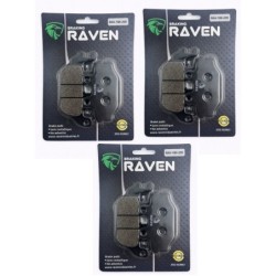 3 Kit plaquettes frein Kawasaki KVF 300 Brute Force  Av G, Av D et Ar Nc - EBC FA377 - Raven 102-230