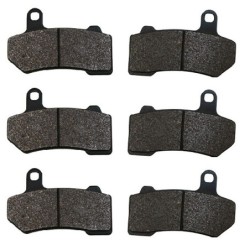 3 Kit plaquettes frein Harley-davidson Touring Road King FLHR Av G, Av D et Ar 41854-08 - EBC FA409HH - Raven 102-271
