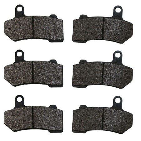 3 Kit plaquettes frein Harley-davidson V-Rod Street Rod VRSCR Av G, Av D et Ar 41852-08B - EBC FA409HH - Raven 102-271