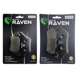 2 Kit plaquettes frein Bmw G 650 Xcountry  Avant et Arrière 023-106 - EBC FA702 et FA701 - Raven 103-015
