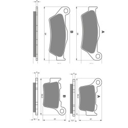 2 Kit plaquettes frein Ktm MXC 525 G Desert Avant et Arrière 191-031 - EBC FA702 et FA701 - Raven 103-016