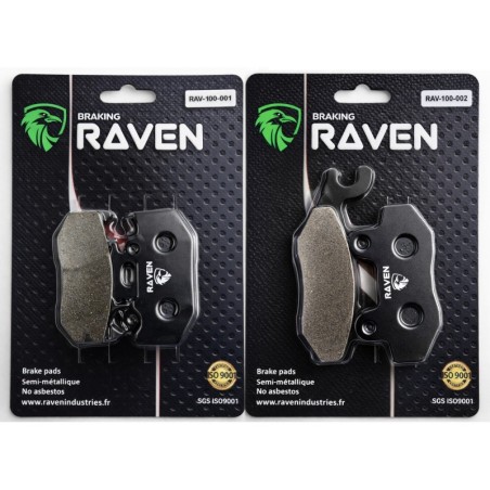 2 Kit plaquettes frein Yamaha TT 250R  Avant et Arrière 002-001 - EBC FA135 et FA152 - Raven 103-022