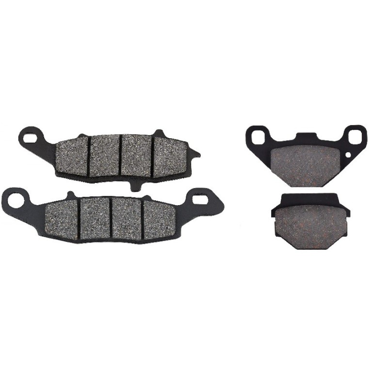 2 Kit plaquettes frein Kawasaki KLR 650 Series C  Av G, Av D et Ar 005-104 - EBC FA702 et FA701 - Raven 103-032
