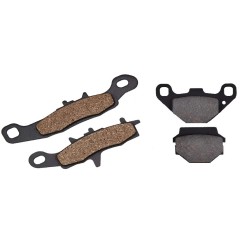 2 Kit plaquettes frein Kawasaki Super Sherpa 250  Av G, Av D et Ar 005-108 - EBC FA702 et FA701 - Raven 103-033