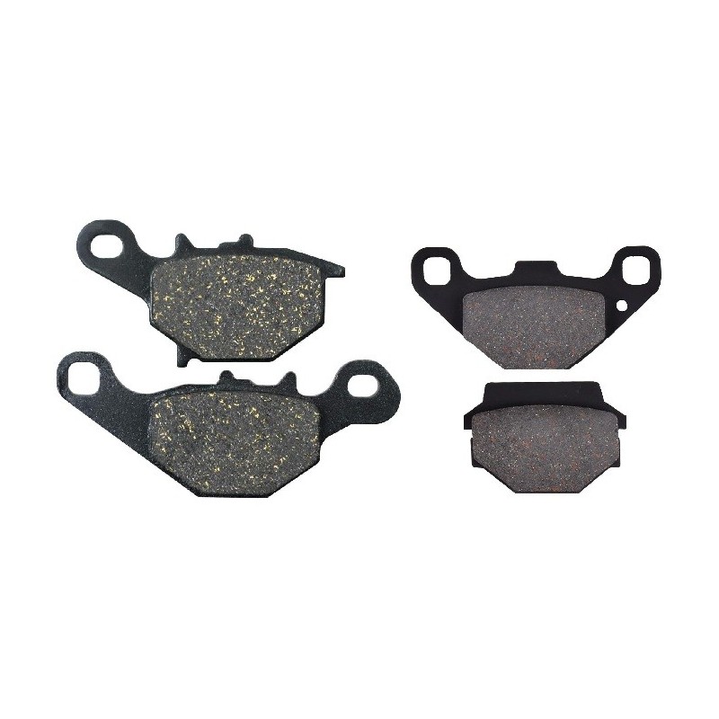 2 Kit plaquettes frein Kawasaki KMX 125  Av G, Av D et Ar 005-109 - EBC FA702 et FA701 - Raven 103-034