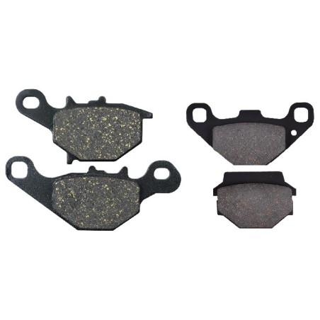 2 Kit plaquettes frein Kawasaki KMX 125  Av G, Av D et Ar 005-109 - EBC FA702 et FA701 - Raven 103-034