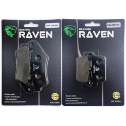2 Kit plaquettes frein Yamaha WRF 250  Avant et Arrière 041-187 - EBC FA185 et FA367 - Raven 103-049