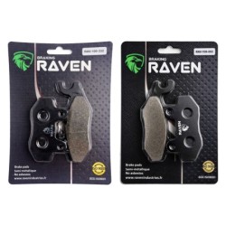 2 Kit plaquettes frein Kawasaki KLR 650 Series E  Av G, Av D et Ar 332-002 - EBC FA702 et FA701 - Raven 103-051