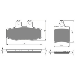 2 Kit plaquettes frein Cagiva Blues 50  Avant et Arrière 010-096 - EBC FA702 et FA701 - Raven 103-068