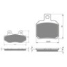 2 Kit plaquettes frein Peugeot Speedfight 50  Avant et Arrière 011-152 - EBC FA702 et FA701 - Raven 103-107