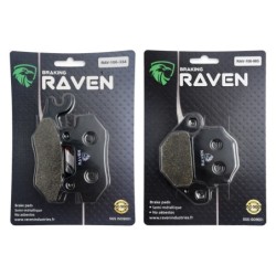 2 Kit plaquettes frein Aeon MY 125  Avant et Arrière 334-005 - EBC FA228 et FA67 - Raven 103-125