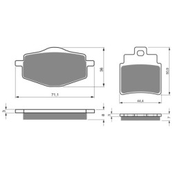 2 Kit plaquettes frein Gilera Oregon 250  Avant et Arrière 018-140 - EBC FA101 et FA361HH - Raven 103-145
