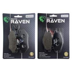 2 Kit plaquettes frein Cf-moto T-Si 150 CF Avant et Arrière 334-018 - EBC FA228 et FA101 - Raven 103-146