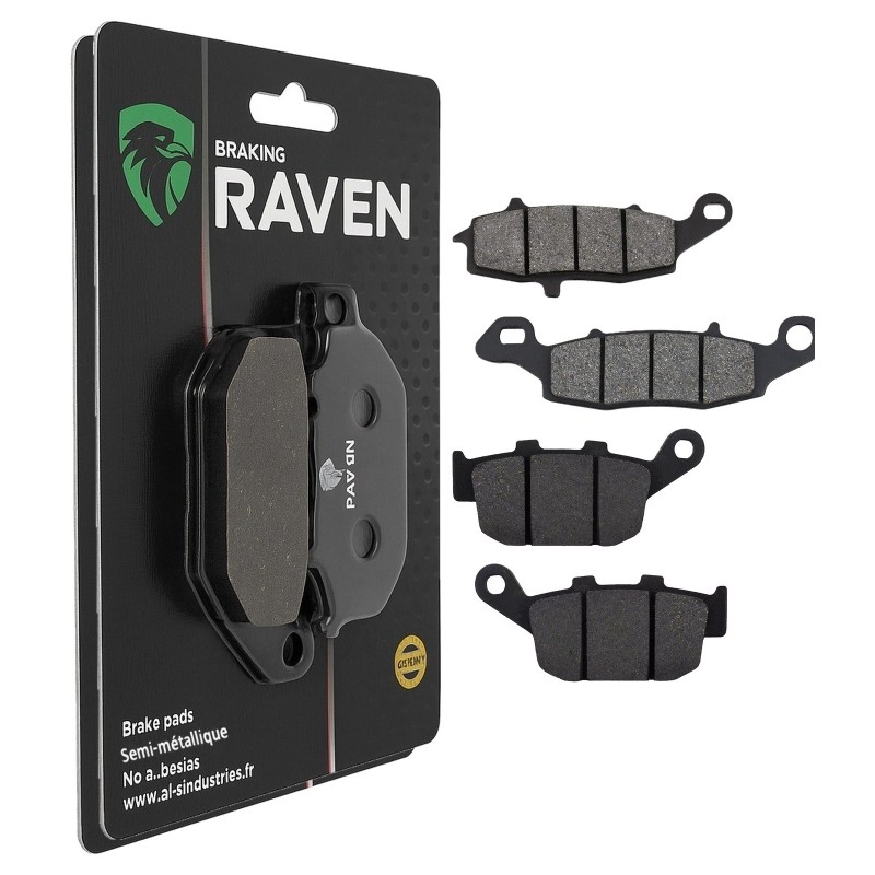 2 Kit plaquettes frein Suzuki XF 650 Freewind  Avant et Arrière 124-020 - EBC FA231 et FA140 - Raven 103-152