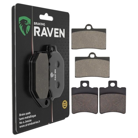 2 Kit plaquettes frein Benelli 666 125 Born in Hell Avant et Arrière 064-098 - EBC FA95 et FA193 - Raven 103-186