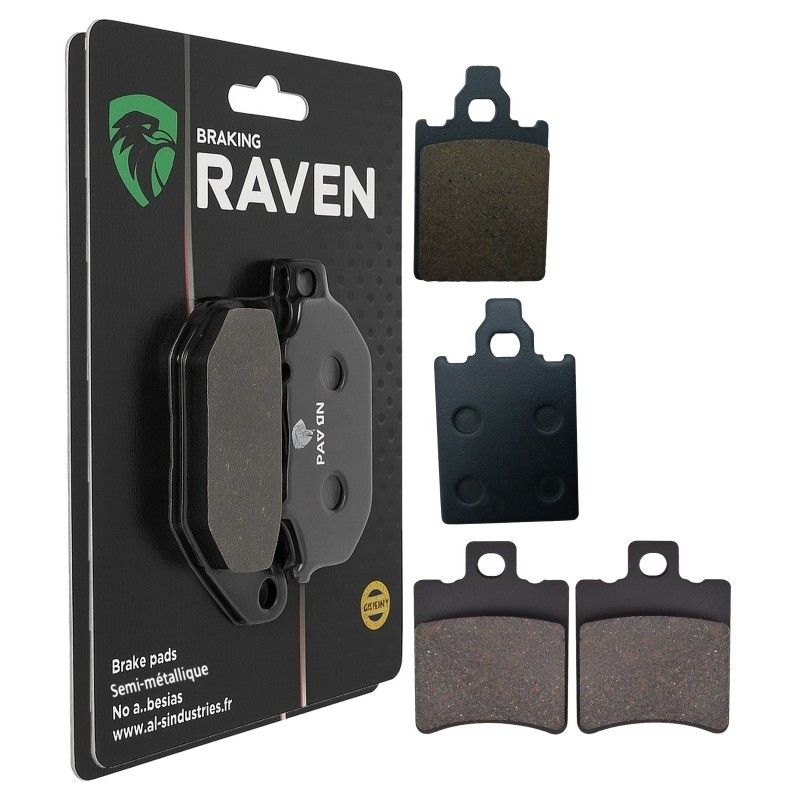 2 Kit plaquettes frein Italjet Formula 80  Avant et Arrière 118-098 - EBC FA186 et FA193 - Raven 103-200