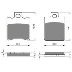 2 Kit plaquettes frein Gilera SKP 50  Avant et Arrière 098-137 - EBC FA193 et FA260 - Raven 103-205