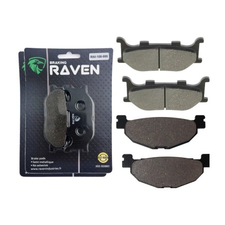 2 Kit plaquettes frein Mbk Skyliner 400 YP Avant et Arrière 099-268 - EBC FA199 et FA408 - Raven 103-210