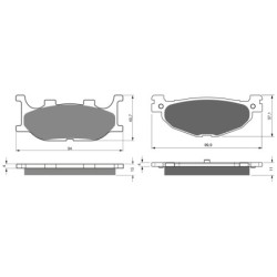 2 Kit plaquettes frein Mbk Skyliner 400 YP Avant et Arrière 099-268 - EBC FA199 et FA408 - Raven 103-210