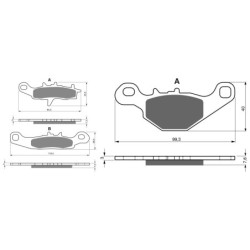 2 Kit plaquettes frein Suzuki RM 85  Avant et Arrière 108-226 - EBC FA258 et FA401 - Raven 103-212