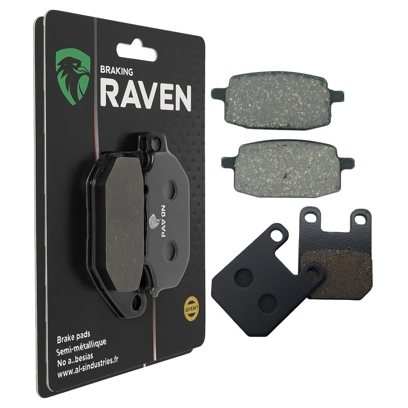 2 Kit plaquettes frein Fym CR3 125  Avant et Arrière 114-121 - EBC FA169 et FA115 - Raven 103-213