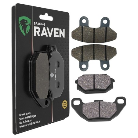 2 Kit plaquettes frein Sym SK 125  Avant et Arrière 234-183 - EBC FA306 et FA305 - Raven 103-232