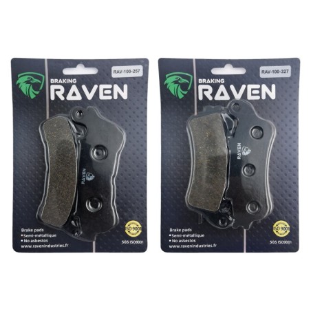 2 Kit plaquettes frein Honda VT 1300 Sabre  Avant et Arrière 257-327 - EBC FA388 HH et FA261/2 - Raven 103-239