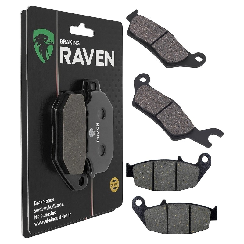 2 Kit plaquettes frein Suzuki GSX-R 150  Avant et Arrière 381-311 - EBC FA715 et FA629TT - Raven 103-249