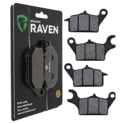 2 Kit plaquettes frein Yamaha Tricity 125 MW MWS Av Ga et Dr 357-358 - EBC FA655 et FA652 - Raven 103-251