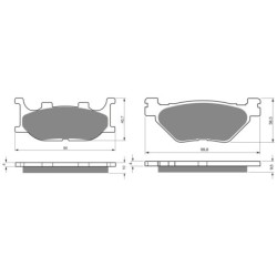 2 Kit plaquettes frein Yamaha XVS 950 Midnight Star  Avant et Arrière Nc -  - Raven 103-273