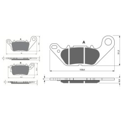 2 Kit plaquettes frein Yamaha Nmax 155  Avant et Arrière Nc -  - Raven 103-279
