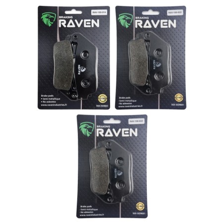 2 Kit plaquettes frein Bmw C 650 Sport  Av G, Av D et Ar 014-022X4 -  - Raven 104-008