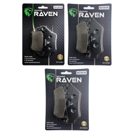 2 Kit plaquettes frein Ducati Sport Classic 1000  Av G, Av D et Ar 023-106X2 -  - Raven 104-009