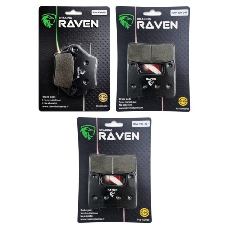 2 Kit plaquettes frein Bmw S 1000 RR  Av G, Av D et Ar 023-397X2 -  - Raven 104-030