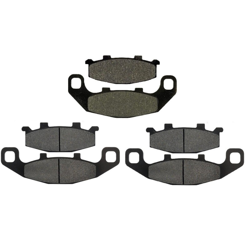 2 Kit plaquettes frein Kawasaki Zephyr 550  Av G, Av D et Ar 044-013X2 -  - Raven 104-037
