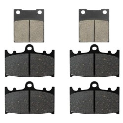3 Kit plaquettes frein Kawasaki Ninja ZX-11 1100  Av G, Av D et Ar 016-032X2 - EBC FA63 et FA158 - Raven 104-044