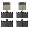 3 Kit plaquettes frein Kawasaki Ninja ZX-11 1100  Av G, Av D et Ar 016-032X2 - EBC FA63 et FA158 - Raven 104-044