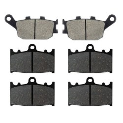 3 Kit plaquettes frein Suzuki GSX 650F  Av G, Av D et Ar 021-032X2 - EBC FA174 et FA158 - Raven 104-045
