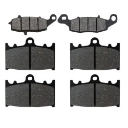 3 Kit plaquettes frein Kawasaki Vulcan 2000 Classic  Av G, Av D et Ar 124-032X2 -  - Raven 104-048