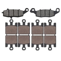 3 Kit plaquettes frein Kawasaki Vulcan 1600 Mean Streak  Av G, Av D et Ar 124-200X2 -  - Raven 104-062