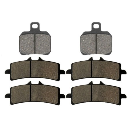 3 Kit plaquettes frein Aprilia RSV4 1000  Av G, Av D et Ar 152-258X2 - EBC FA266 et FA447HH - Raven 104-075