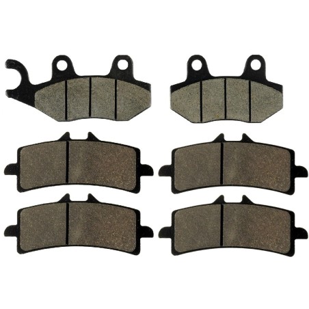2 Kit plaquettes frein Triumph Thruxton 1200 R TFC Av G, Av D et Ar 247-258X2 -  - Raven 104-107