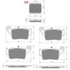 2 Kit plaquettes frein Triumph Daytona 765 Moto 2 Av G, Av D et Ar 304-023X2 -  - Raven 104-109