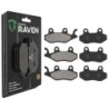 3 Kit plaquettes frein Can-am Commander 800 XT DPS R STD EFI XT Av G, Av D et Ar 009-002-002 - EBC FA165 et FA135 - Raven 104-12