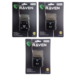 3 Kit plaquettes frein Yamaha Raptor 125  Av G, Av D et Ar 007-144X2 - EBC FA84 et FA54 - Raven 104-128